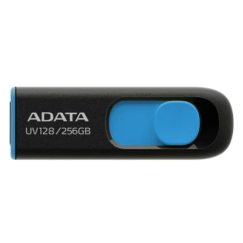 Memoria Flash USB ADATA 256GB Retráctil Negro Azul