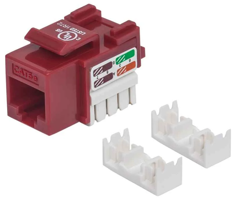 Jack Cat 5E Impacto Keystone Rojo Intellinet