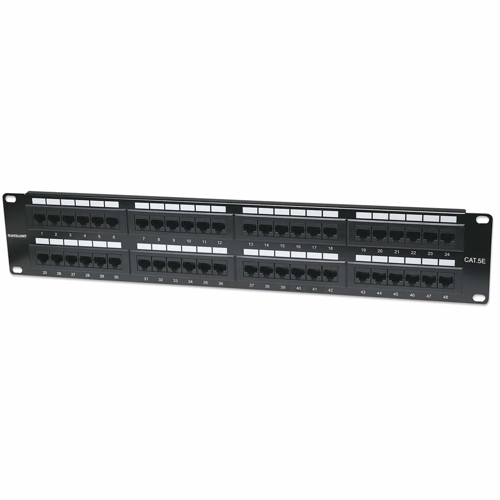 Panel Parcheo,Intellinet,513579, Cat 5E, 48 Ptos 2 Niv. Rack