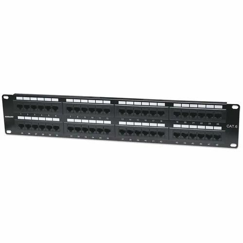 Panel Parcheo Intellinet Cat 6 de 48 Puntos en Rack