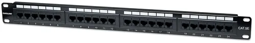 Panel Parcheo,Intellinet,513555, Cat 5E, 24 Ptos 1 Niv. Rack