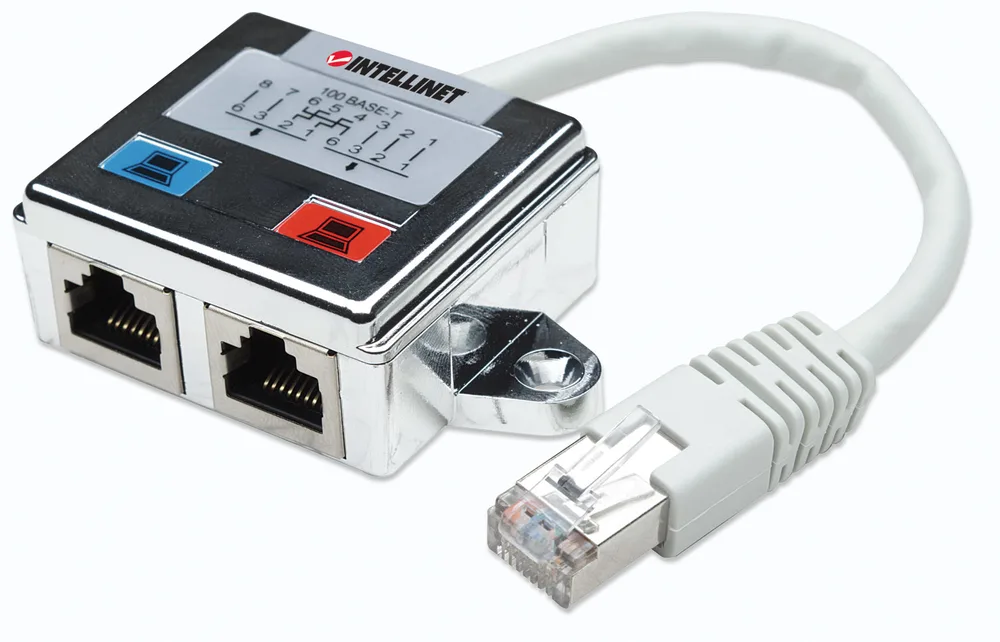 Distribuidor Modular Intellinet 1x2 RJ45 Cat 5E