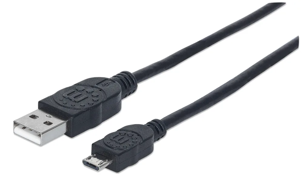 Cable de datos USB Manhattan 325677 de 0.5m en negro
