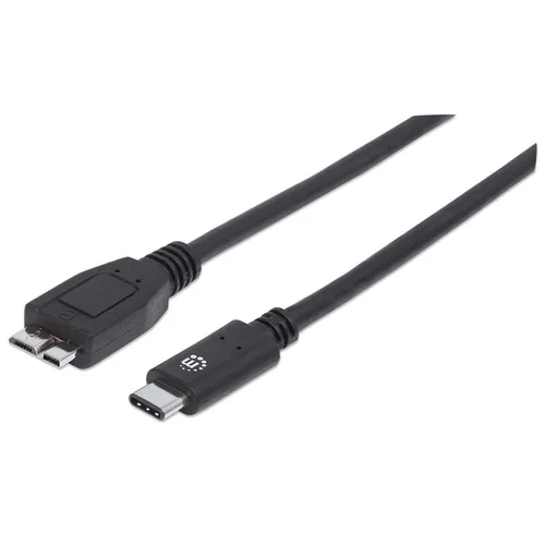 Cable de datos USB Manhattan Micro B 1.0m color negro