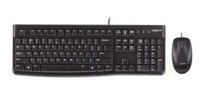 Teclado y Mouse Logitech MK120 Alámbrico en Negro