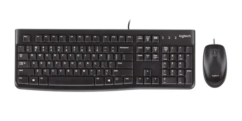 Teclado y Mouse Logitech MK120 Alámbrico en Negro