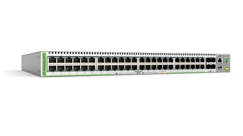 Switch PoE+ Administrable CentreCOM GS980M, Capa 3 de 48 puertos 10/100/1000Mbps + 4 SFP Gigabit, 740 W ALLIED TELESIS AT-GS980M/52PS-10
