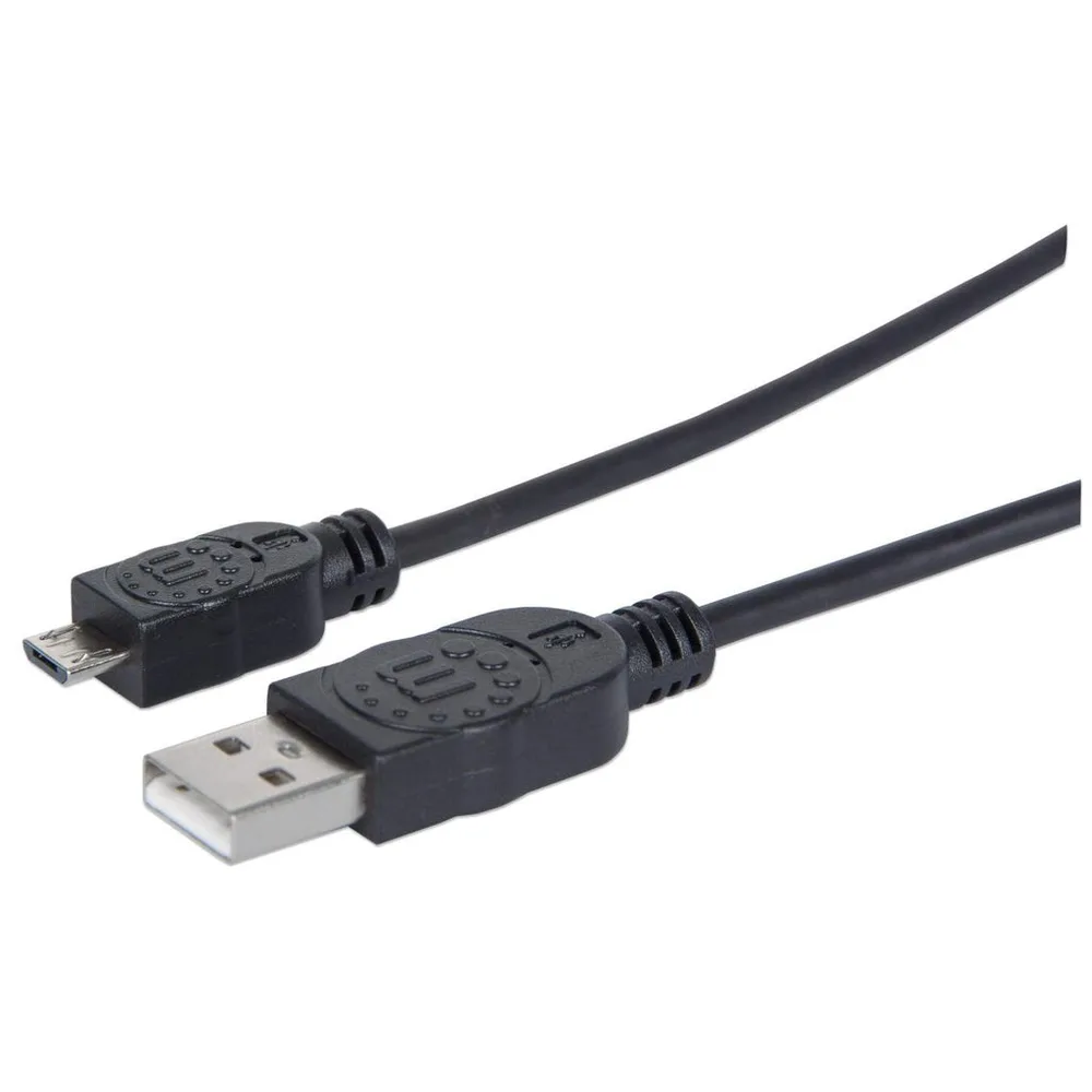 Cable de datos USB Manhattan 307178 de 1.8m negro