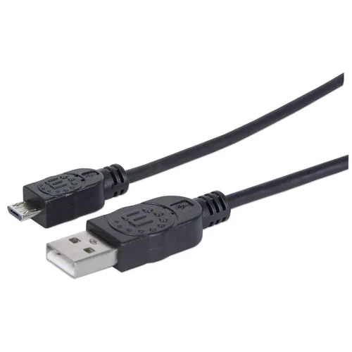 Cable de datos USB Manhattan 307178 de 1.8m negro