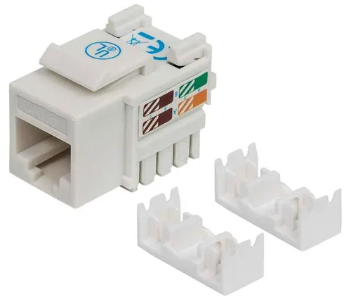 Jack Cat 6 Intellinet de Impacto en Color Blanco