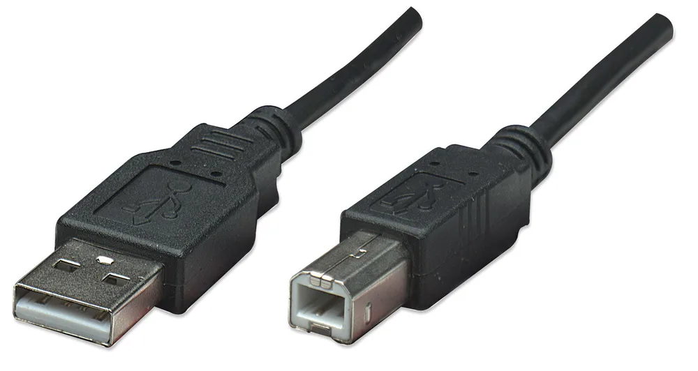 Cable USB,Manhattan,374507, V2.0 A-B 0.5M, Negro