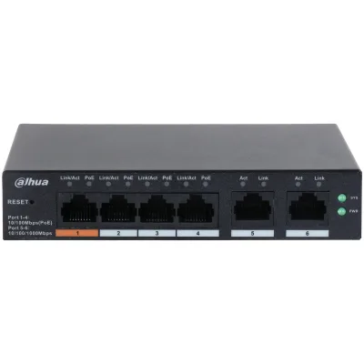 Switch Dahua 6 Puertos 4P CS4006-4ET-60 NB Dahua Technology Negro
