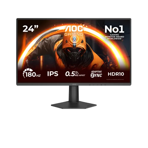 Monitor AOC GAMING 24G50F Brillo 300 cd/m2 (Typical ) Tiempo de respuesta 0.5 ms (MPRT) Entrada de señal Hdmi 1.4 x 1 DP Resolución 1920 x 1080 @ 144
