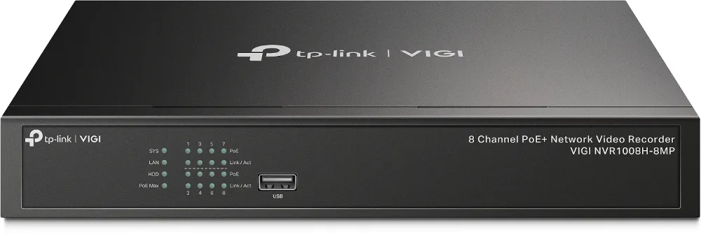Grabador de vídeo en red VIGI de 8 canales PoE+ TP-LINK 10 TB VIGI NVR1008H-8MP