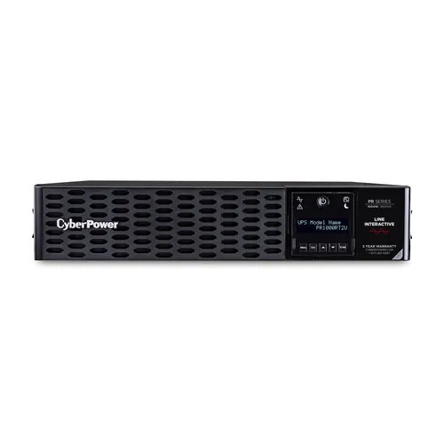 UPS de 1000 VA /1000 W, Topología Línea Interactiva, Entrada 120 Vca NEMA 5-15P, Onda Senoidal Pura, Torre o Rack 2 UR, Con 8 Tomas NEMA 5-15R CYBERPOWER PR1000RT2U