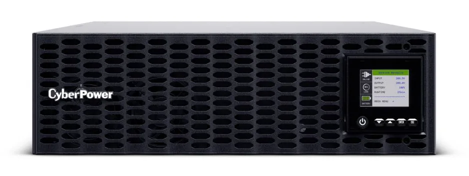 UPS de 6000 VA/6000 W, Online Doble Conversión, 200 - 240 Vac de Entrada NEMA L6-30P, Onda Senoidal Pura, Torre o Rack de 2 UR (Alta Densidad), Con 2 Tomas NEMA L6-20R y 2 NEMA L6-30R CYBERPOWER OL6KRTHDL
