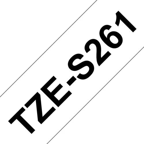 Etiqueta blanca continua laminada con adhesivo super resistente Brother TZES261 - de 36 mm de ancho x 8 mts de largo. Impresión en negro