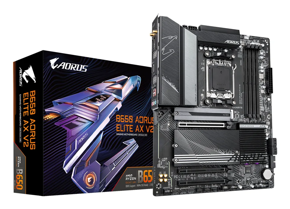 Tarjeta Madre Gigabyte Atx B650 a Elite Ax V2 DDR5 - AM5, 64 GB, para Amd