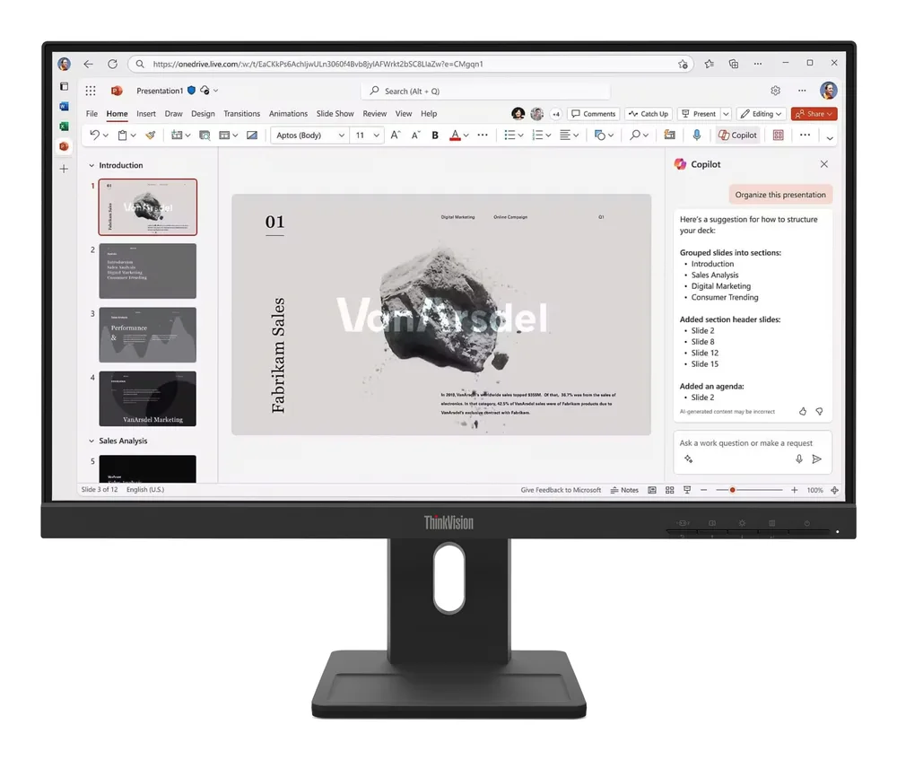 Monitor Lenovo ThinkVision E22-40 - Panel IPS de 21, 5 pulgadas, 1x HDMI 1.4, 1x DP 1.2, 1x VGA, Garantía 3 años con fabricante 100 Hz 64C9MAR6LA