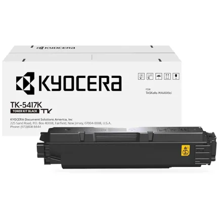 Tóner KYOCERA TK-5417K - Rendimiento aproximado: 20, 000 páginas. *Basado en ISO 19752.Compatible: TASKalfa PA4500ci Negro 1T02Z70US0