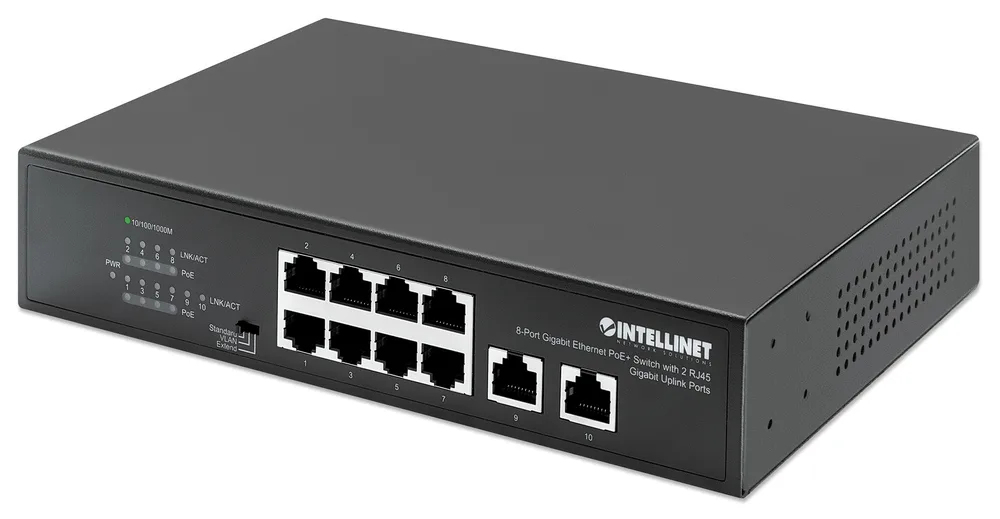 POE Switch ,Intellinet,561402, GB 8 Ptos 32W