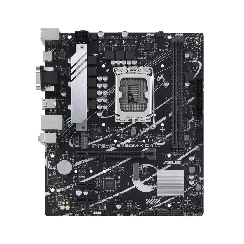 Tarjeta Madre ASUS PRIME B760M-A AX D4 - Matx, Intel, LGA 1700, Intel® de 13a y de 12a gen, PCIe 4.0, DDR4, M.2, Wi-Fi 6, DisplayPort, Dual HDMI®,