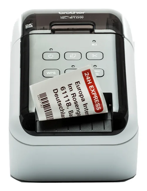Impresora de etiquetas Brother QL810W - térmica directa, Wifi, imprime etiquetas de papel de hasta 2.4 pulgadas de ancho y hasta 110 etiquetas/minuto