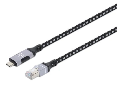 MANHATTAN 394826 Cables Cable De Red — Cable USB-C V3.2 A RJ45 2M 5 Gbps CAT6 1 Gbps