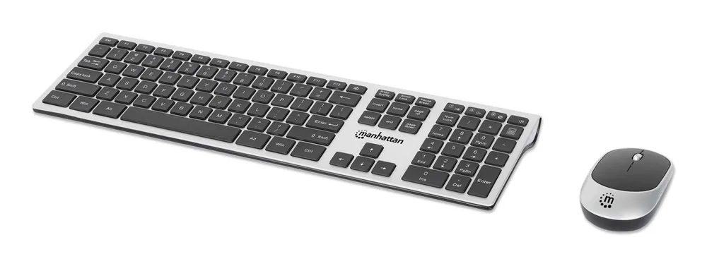 Kit De Teclado Y Mouse Óptico Inalámbricos Manhattan