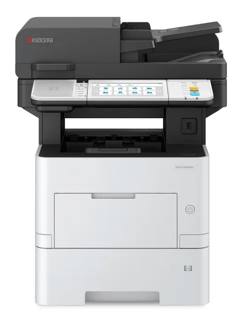 Multifuncional monocromático láser KYOCERA MA5500IFX 110C0Z2US0 - 57PPM, 1200X1200DPI, impresora/copiadora/escáner/fax, cama tamaño oficio, sustituto