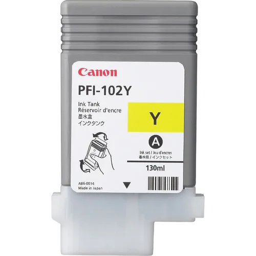 Tanque de tinta CANON PFI-102 Y - Amarillo, Inyección de tinta 0898B001AA
