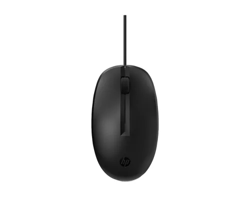 Mouse HP Láser HP 125 (265A9UT). Color negro - largo del cable 180 cm, USB Type-A con cable