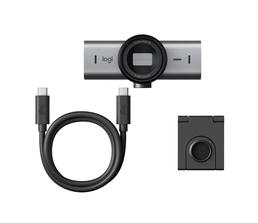 Logitech Cámara web MX Brio 960-001548.Ultra HD 4K para colaboración y streaming 60 pps