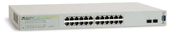 Switch ALLIED TELESIS Gigabit WebSmart de 24 puertos 10/100/1000 Mbps (4 x Combo) + 4 puertos gigabit SFP (Combo) AT-GS950-24-10 AT-GS950/24-10