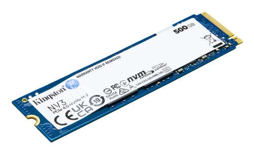 Unidad de Estado Solido Kingston NV3 500GB M.2 2280 Nvme Pcie Gen 4X4 R.5000MB/S W.3000MB/S Kingston Technology 500 GB SNV3S/500G
