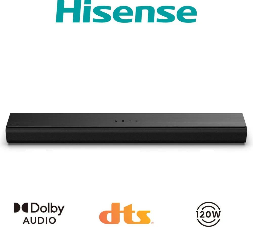 Barra de Sonido Hisense HS1000 - Bluetooth. Canales 2.0 120 W