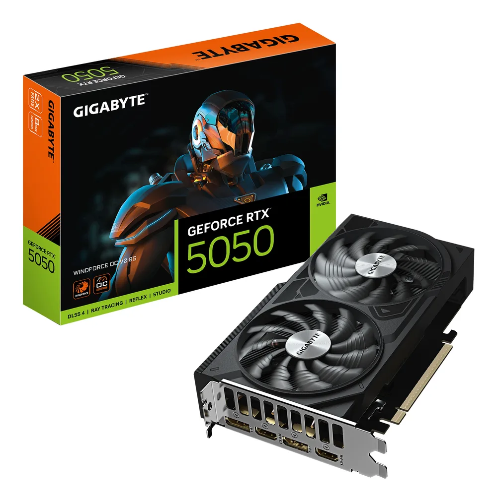 Tarjeta de Video Gigabyte GV-N5050WF2OCV2-8GD - RTX 5050, 8GB, 128 Bits, GDDR6, Pci-e 5.0 8 GB