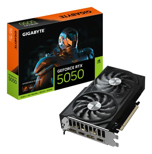 Tarjeta de Video Gigabyte GV-N5050WF2OCV2-8GD - RTX 5050, 8GB, 128 Bits, GDDR6, Pci-e 5.0 8 GB