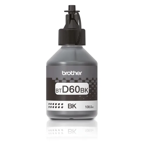 Botella de tinta Brother BTD60BK negro - rendimiento aproximado 5, 000 páginas, compatible con DCPT220, DCPT520DW, DCPT720DW, MFCT920DW