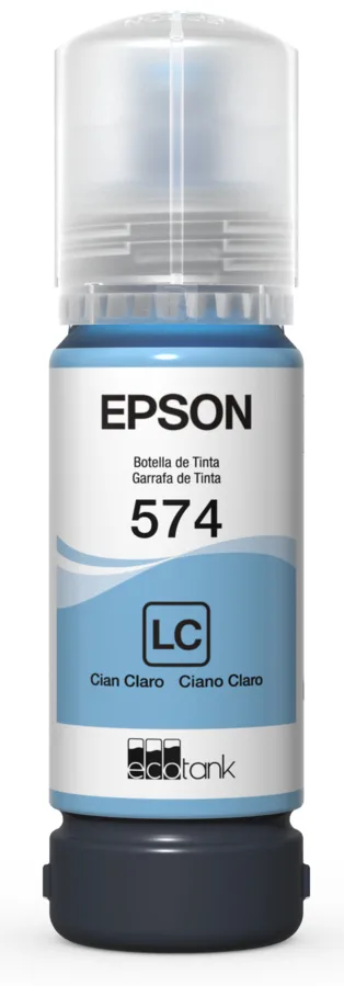 Botella de Tinta Epson T574 Cyan Claro para Impresora L8050