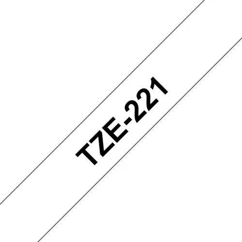 Etiqueta blanca continua laminada Brother TZE221 - de 9 mm de ancho x 8 mts de largo. Impresión en negro Transferencia térmica