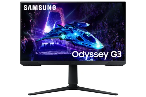 Monitor Samsung Gaming Odyssey G3 - 24 pulgadas, FHD, Panel Flat, con pantalla giratoria, color negro, 180Hz, 1ms 180 Hz LS24DG300ELXZX