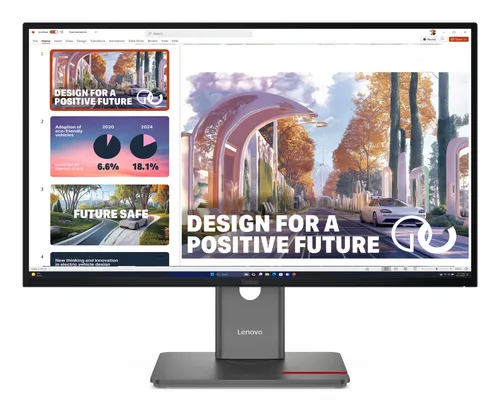 Monitor Lenovo ThinkVision P27QD-40 - 27 pulgadas WLED, Resolución 2560x1440, Tiempo de respuesta de 4 ms, Color Raven Black, Garantía de 3 años