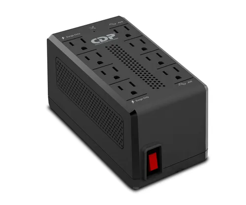 REGULADOR DE VOLTAJE CDP RAVR1408 1410VA/700W AVR - 8 Salidas, 175 Julios, 120 Vac 1410 VA