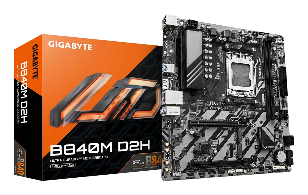 Tarjeta Madre Gigabyte Atx Gigabyte B840M D2H DDR5 - AM5, 64 GB, para Amd