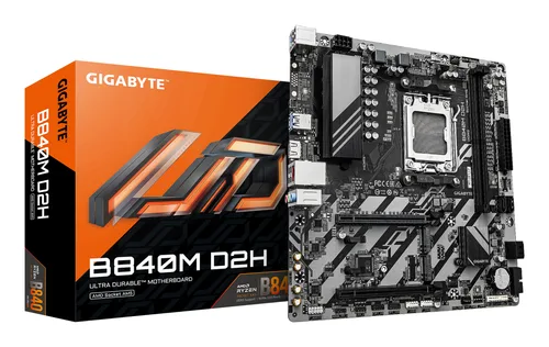 Tarjeta Madre Gigabyte Atx Gigabyte B840M D2H DDR5 - AM5, 64 GB, para Amd