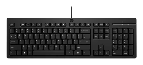 Teclado HP 125 (AY2Y7AA#ABM). Conectividad Plug and Play - Color Negro