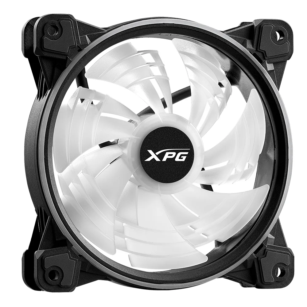 Ventilador XPG HURRICANE 120 ARGB PWM (Pulse Width Modulation). 120mm. Con Iluminación ARGB. NEGRO. HURRICANE120ARGBPWM-BKCWW 2000 RPM