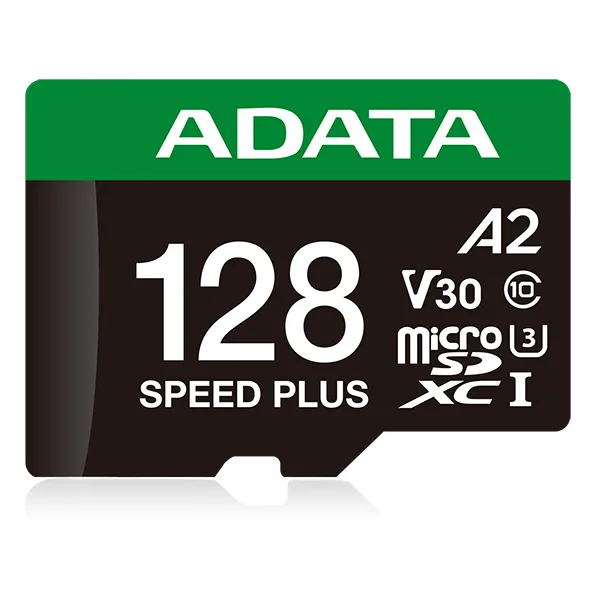Micro Secure Digital ADATA SPEED PLUS microSDXC UHS-I U3 Clase 10 - SD 6.0, V30 128GB Clase 10 (A2), Velocidad de lectura / escritura 180/160 MB/s