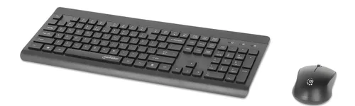 Kit de teclado y mouse ópticos inalámbricos Manhattan